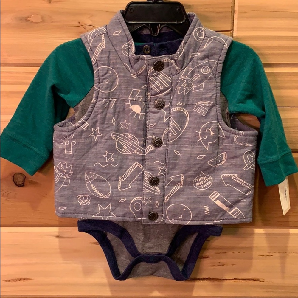 Boy’s Long Sleeve Onesie with Vest